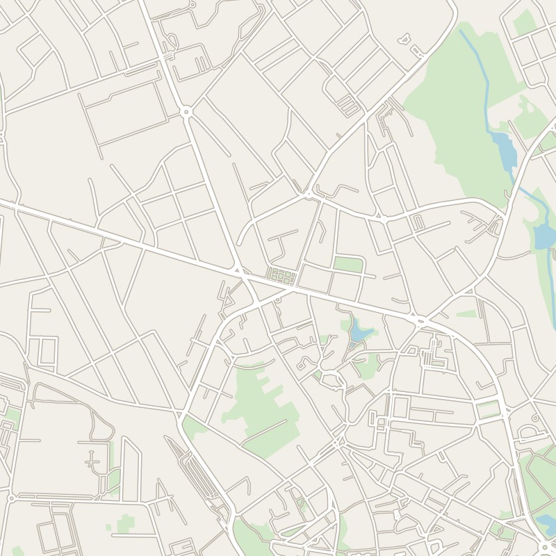 La mappa della città di oggi, senza nomi