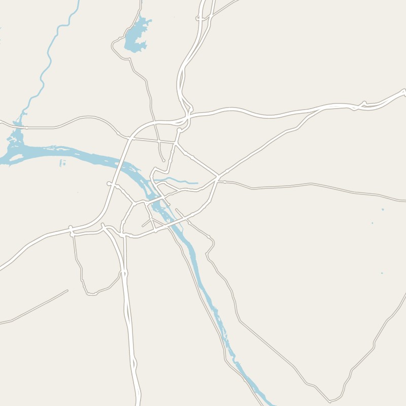 La mappa senza nomi di Mérida: la città è al centro