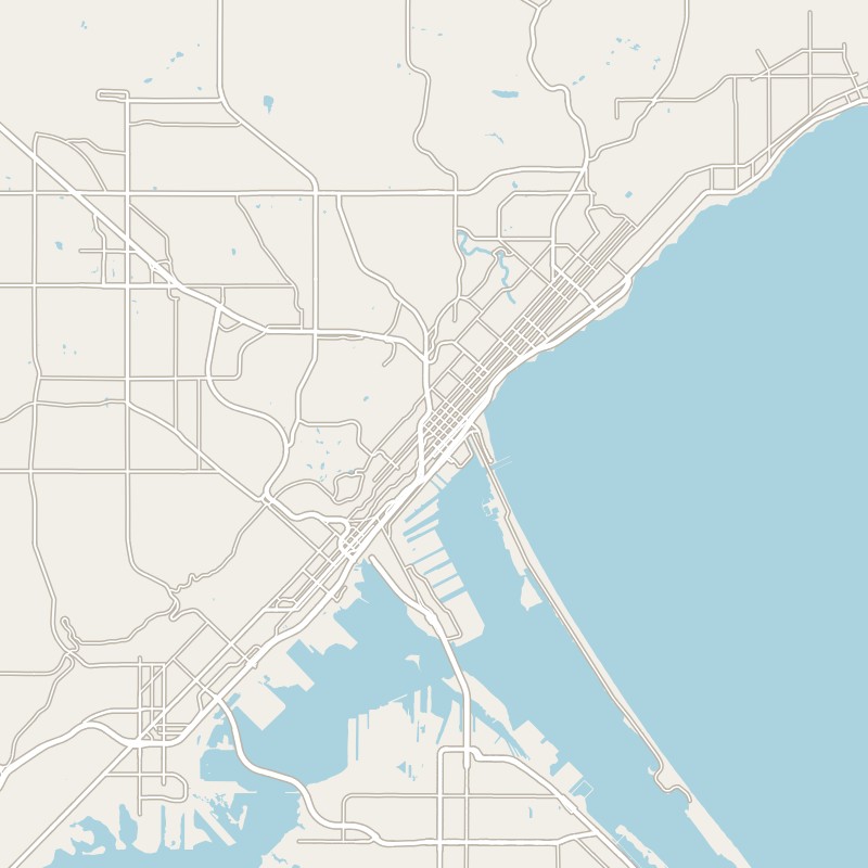 La mappa senza nomi di Duluth: la città è al centro