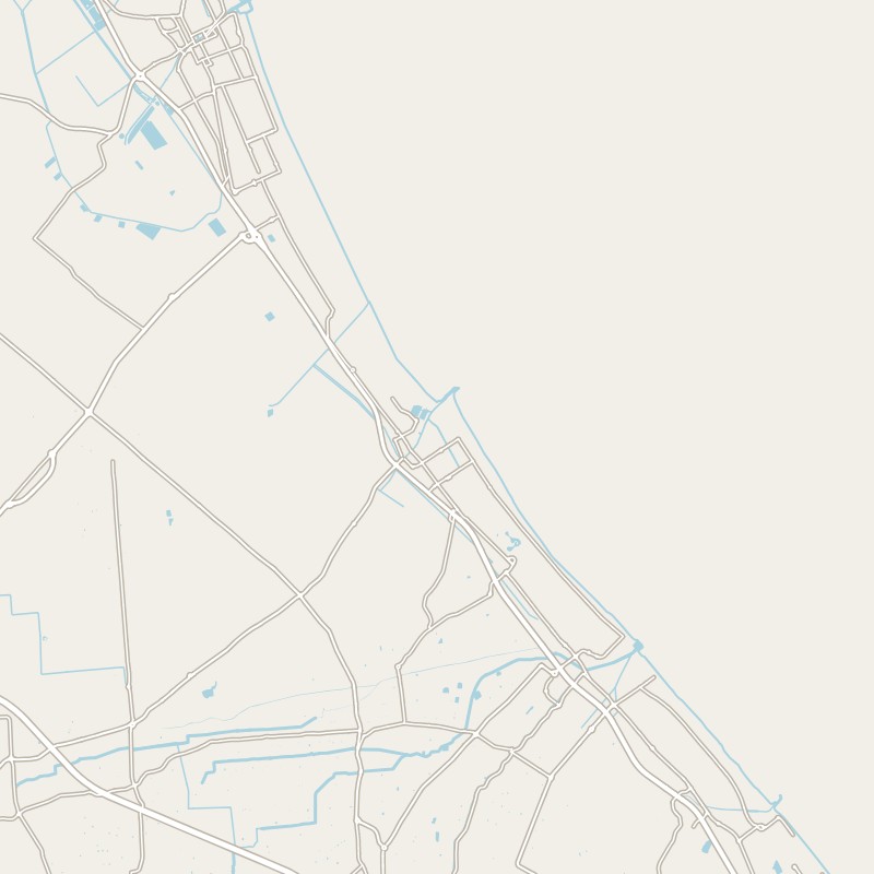 La mappa senza nomi di Cesenatico: la città è al centro