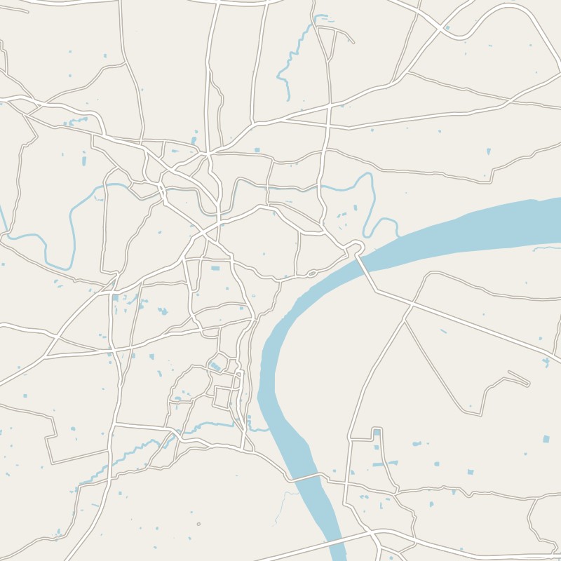 La mappa senza nomi di Varanasi: la città è al centro
