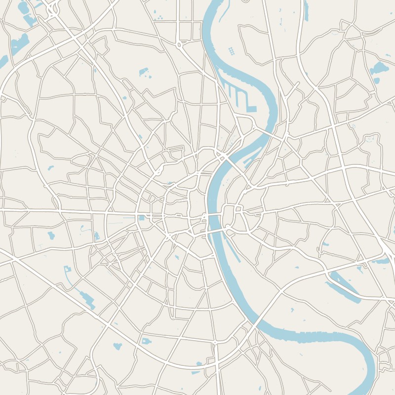 La mappa senza nomi di Colonia: la città è al centro